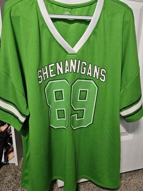 BNWT Shenanigans 89 Green Sports Jersey